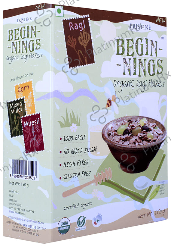 Pristine Beginnings Organic Ragi Flakes 150 gm