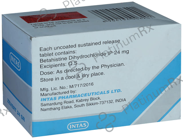 Zevert 24mg Tablet SR 14s