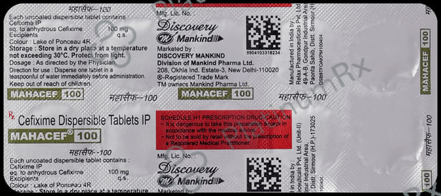 Mahacef 100mg Tablet 10s