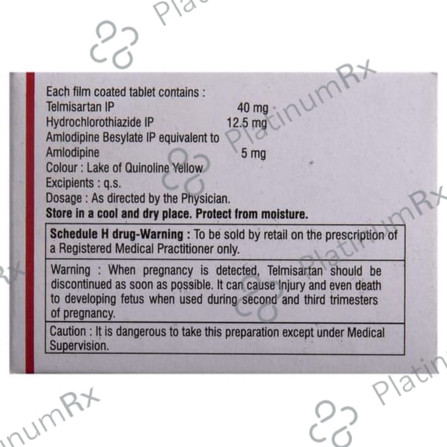 Tazloc Trio 40 5/12.5/40mg Tablet 10s