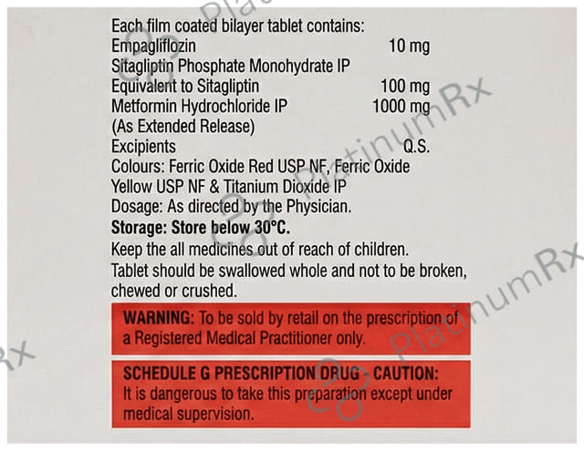 Empabite Sm 10/100/1000mg Tablet 10s