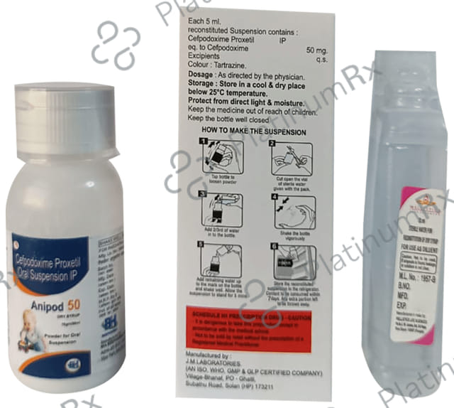 Anipod 50mg Dry Syrup 30ml (Beepharma Healthcare (Opc) Pvt. Ltd.)