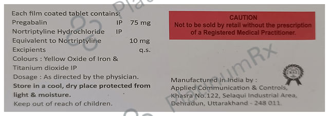 Glilin NT 10/75mg Tablet 10s