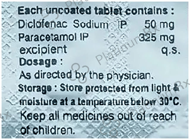Definac P 50mg/325mg Tablet