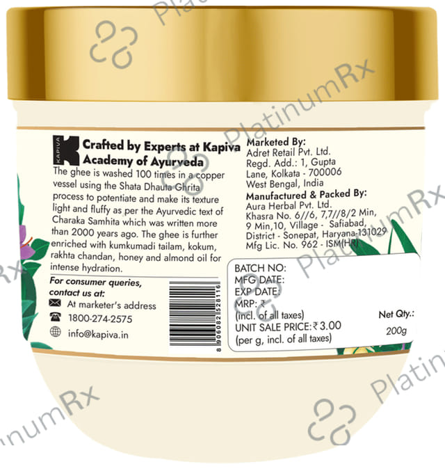 Kapiva Skin Rituals Ghee Kumkumadi Body Butter (100gm Each)