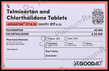 Aidsartan CT 6.25/40mg Tablet 15s