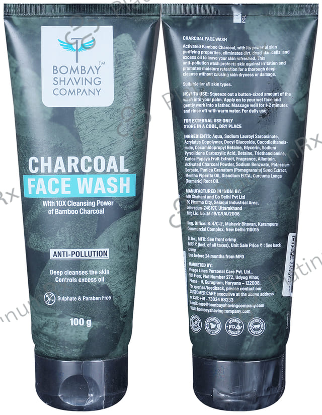 Bombay Shaving Company Charcoal Face Wash 100 gm