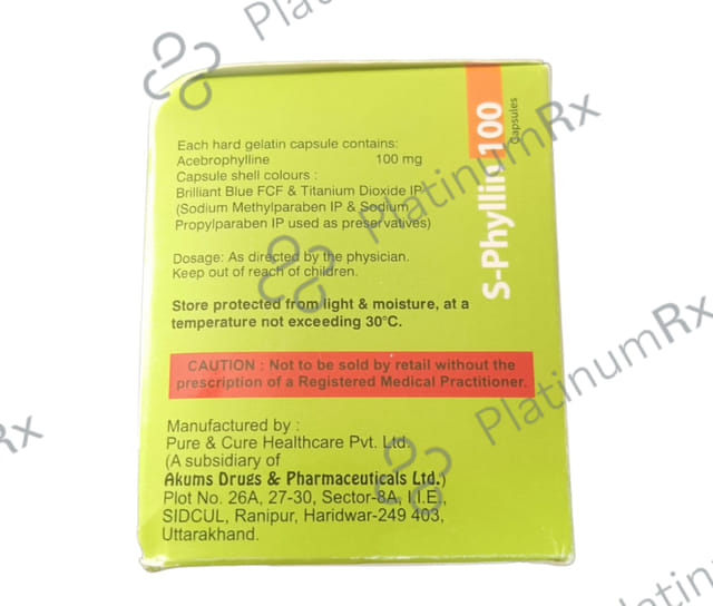 S Phyllin 100mg Capsule 10s
