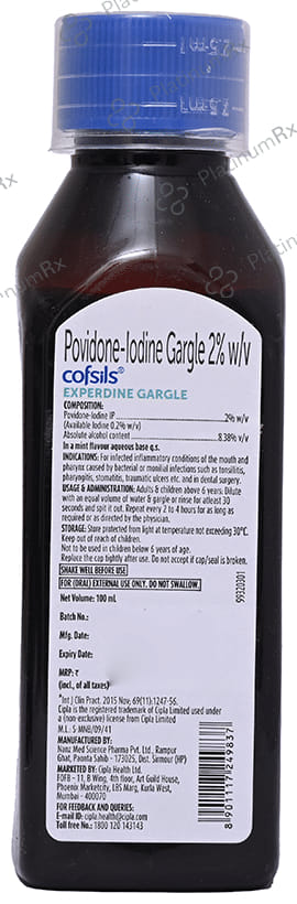 Cofsils Experdine Gargle 100ml