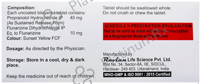 Migrafix 10/40mg Plus Tablet 10s