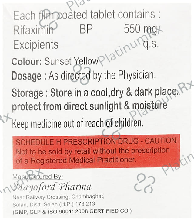 Rifaneu 550mg Tablet 10s