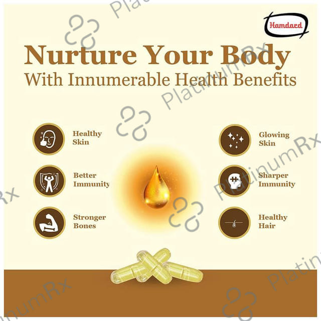 Hamdard Roghan Badam Shirin Pure Almond Oil/Badam Tel Capsule
