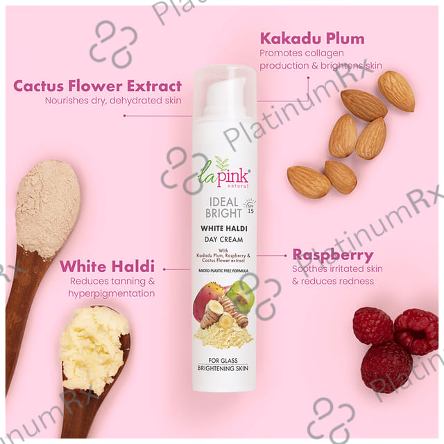 La Pink Ideal Bright White Haldi SPF 15 Day Brightening Skin Cream 50gm