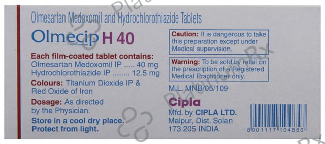 Olmecip H 12.5/40mg Tablet 10s