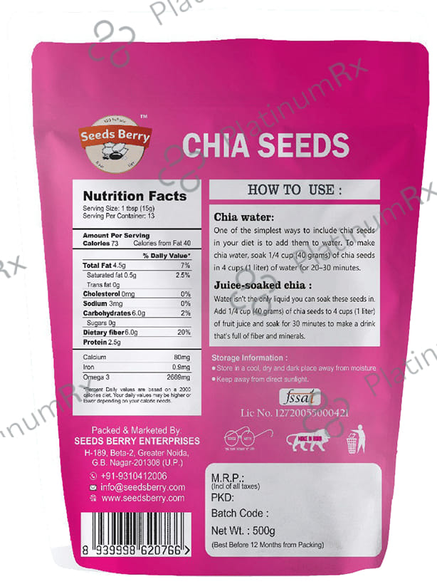 Seeds Berry Chia Seeds 500 gm