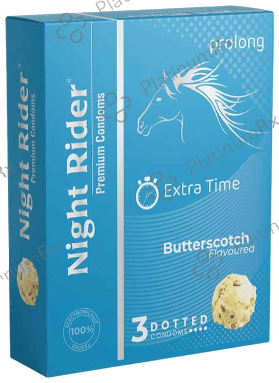 Night Rider Extra Time Dotted Condom Butterscotch