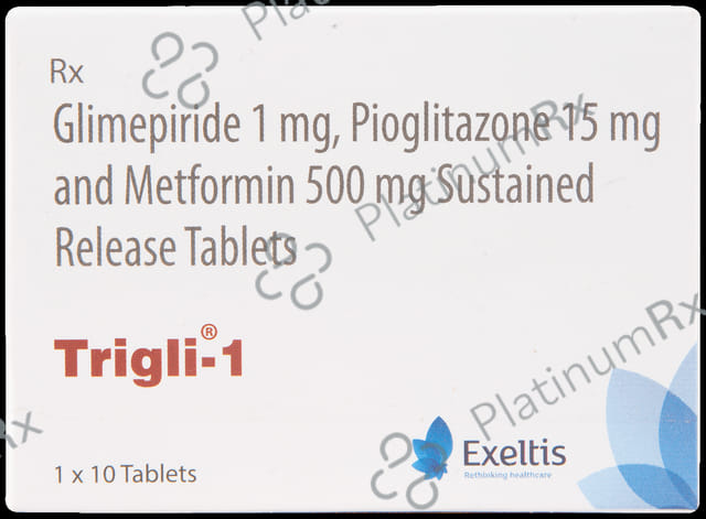 Trigli 1 1/500/15mg Tablet SR 10s
