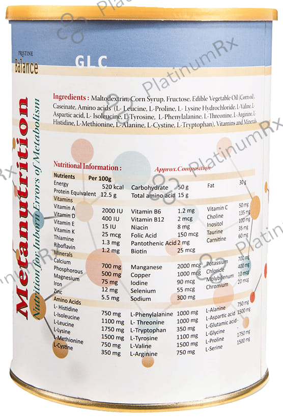 Pristine Balance Metanutrition GLC (Upto 3 Years) Powder Vanilla