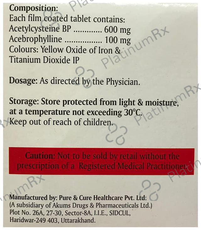 Acebull A 100/600mg Tablet 10s