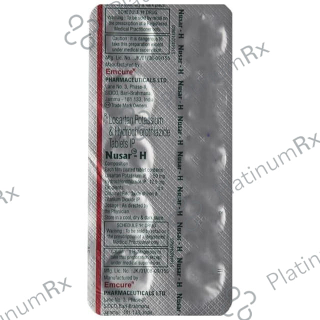 Nusar H 12.5/50mg Tablet 10s