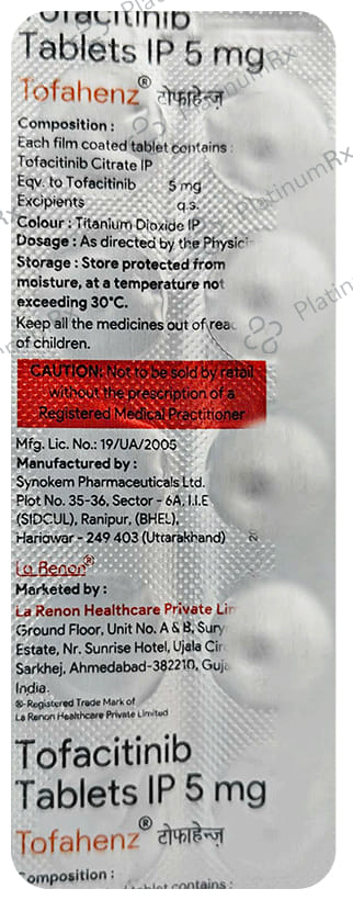 Tofahenz 5mg Tablet 10s