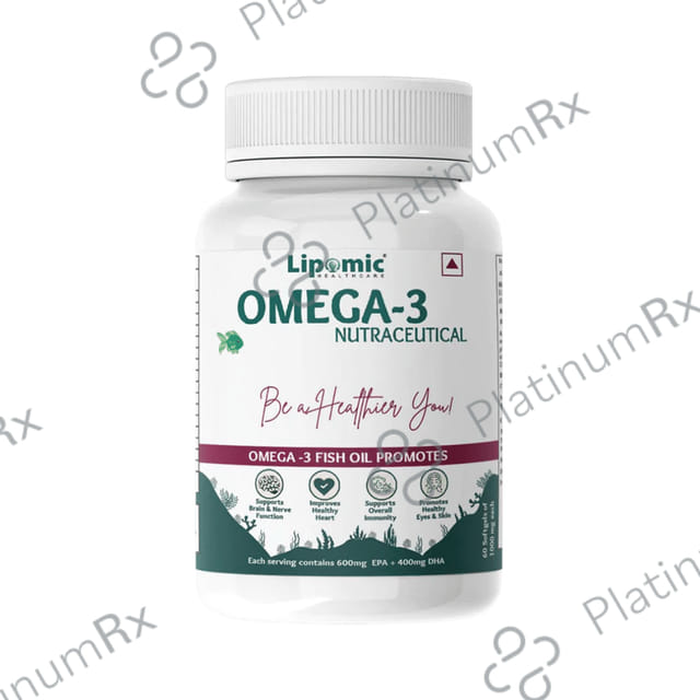 Lipomic Healthcare Omega 3 Fish Oil Softgel 60s