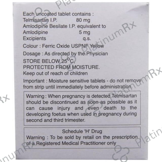 Telday 5/80mg AM Tablet 10s