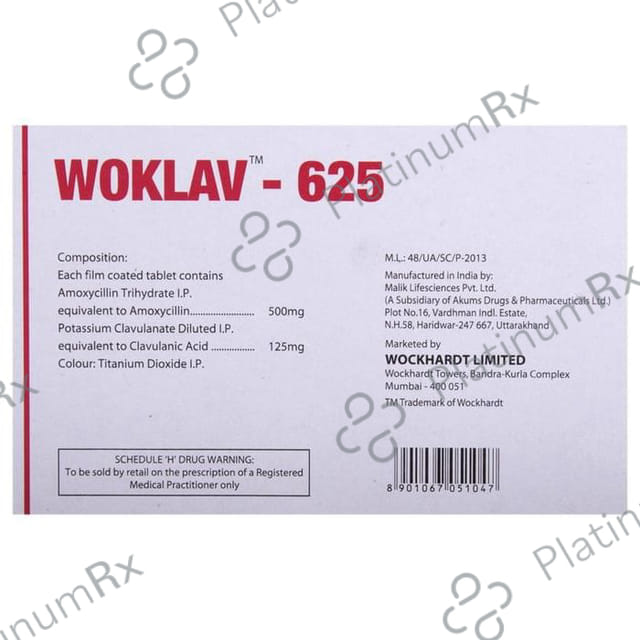 Woklav 625 Tablet