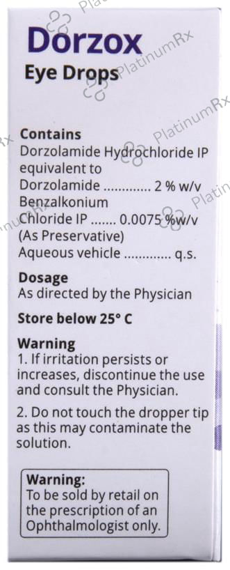 Dorzox 2% Eye Drop 5ml