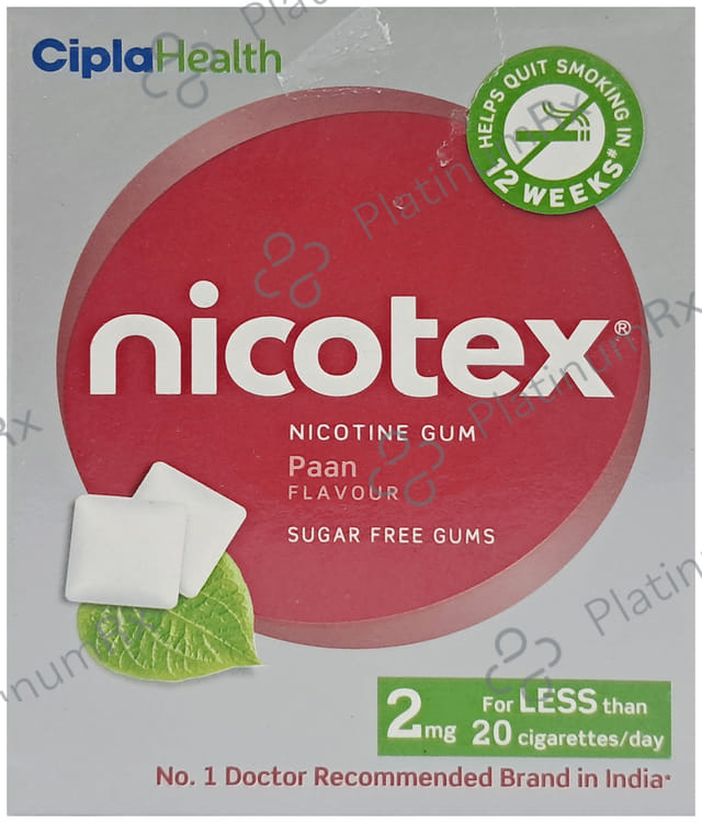 Nicotex 2mg Paan Flavour Gums 12s