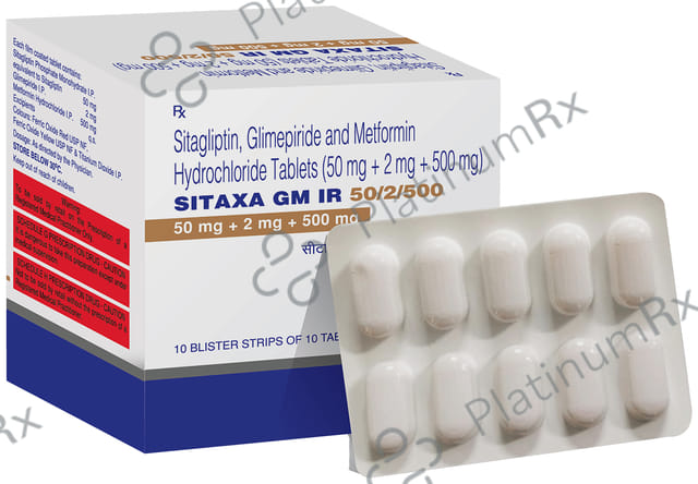 Sitaxa GM IR 2/500/50mg Tablet 10s