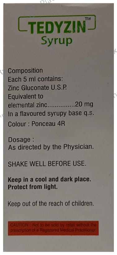 Tedyzin 20mg Mango Flavour Syrup 100ml
