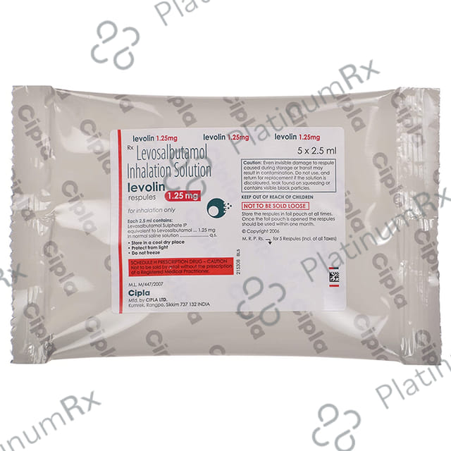 Levolin 1.25mg Respules 5X2.5ml