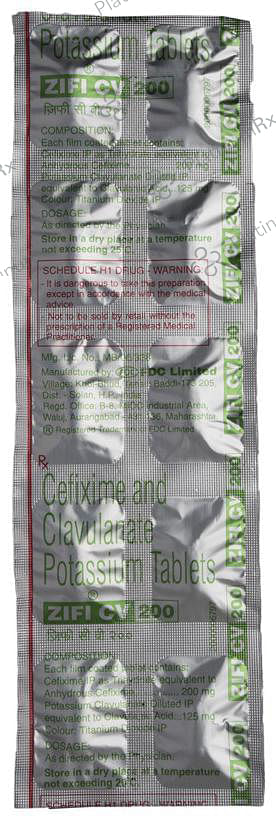 Zifi CV 200 200/125mg Tablet 10s