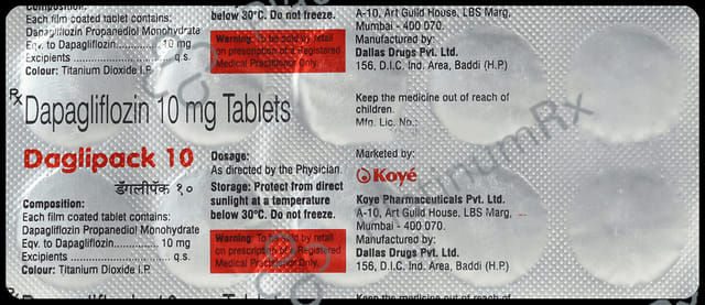 Daglipack 10mg Tablet
