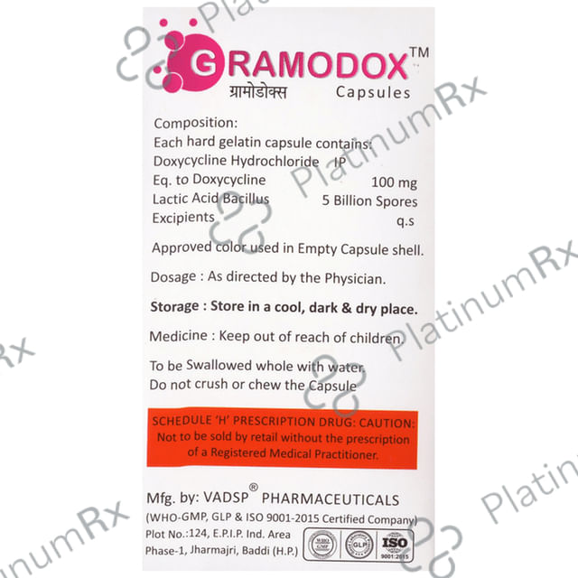 Gramodox 100mg/5B Capsule 10s