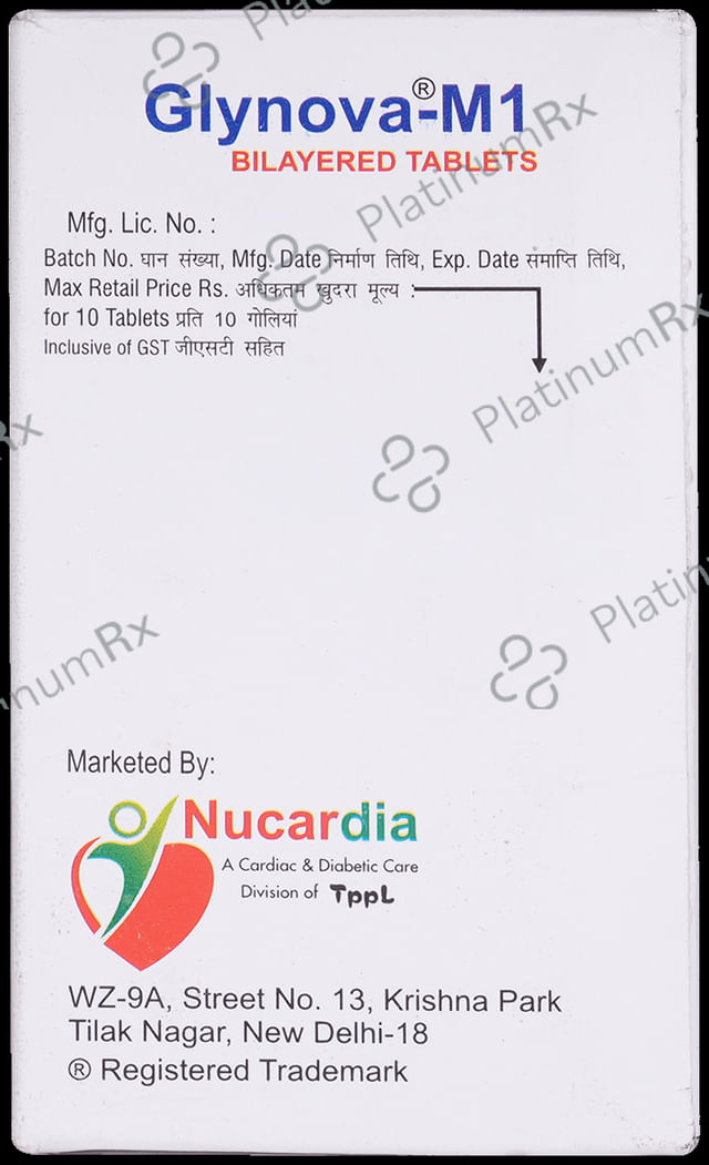 Glynova M1/500mg Tablet Tablet SR 10s