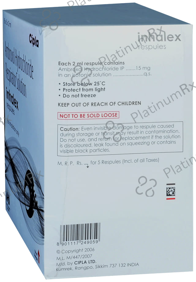Inhalex 15mg Respules 5X2ml