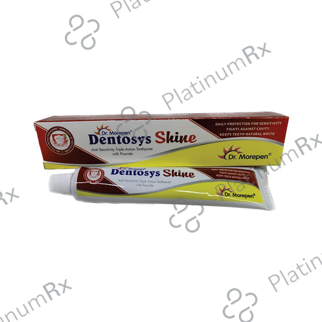 Dr. Morepen Dentosys Shine Toothpaste with Toothbrush Free