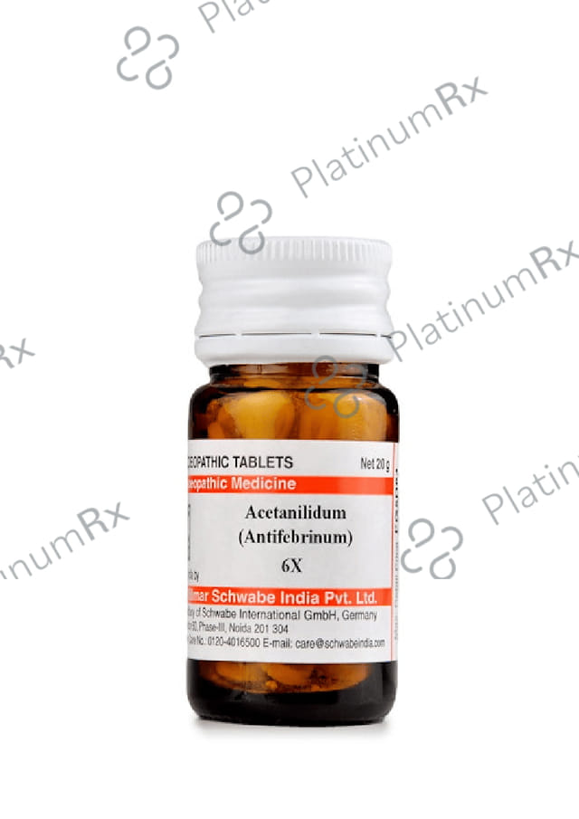 Dr Willmar Schwabe India Acetanilidum (Antifebrinum) Trituration Tablet 6X