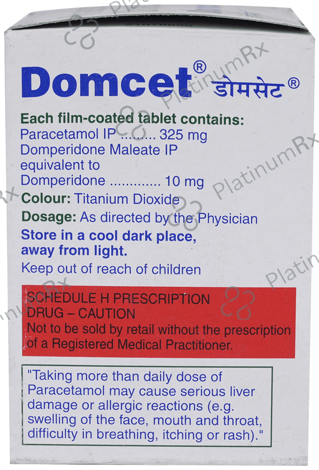 Domcet 10/325mg Tablet 10s