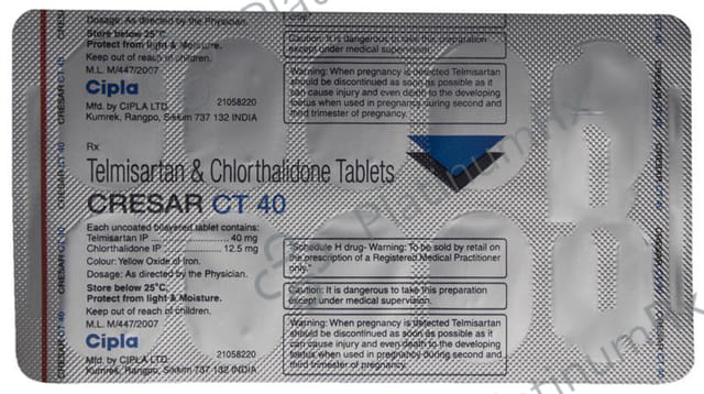 Cresar CT 40/12.5mg Tablet 10s