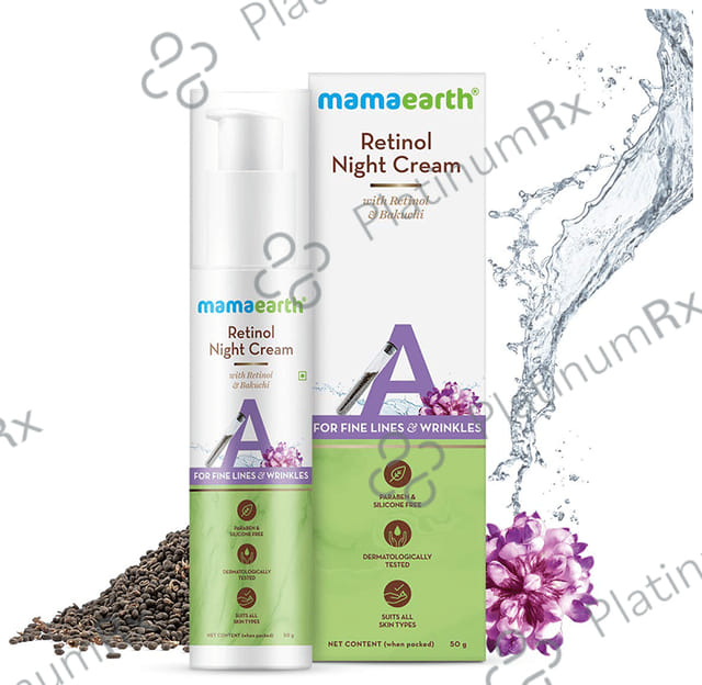 Mamaearth Retinol Night Cream - Paraben & Silicone-Free - For All Skin Types