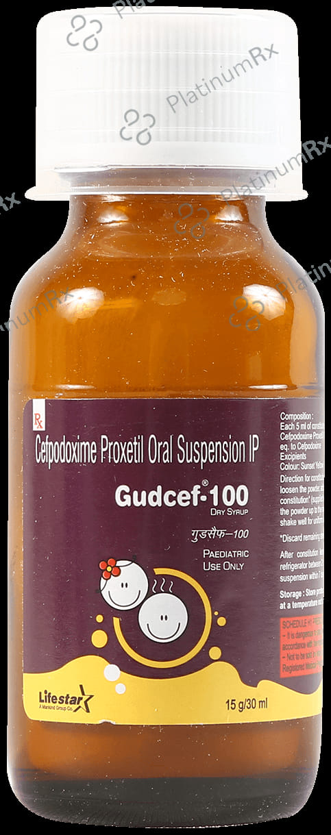 Gudcef 100mg Lemon & Orange Flavour Syrup 30ml