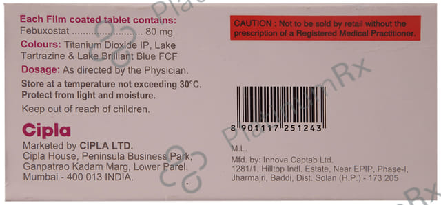 Febutec 80mg Tablet 10s