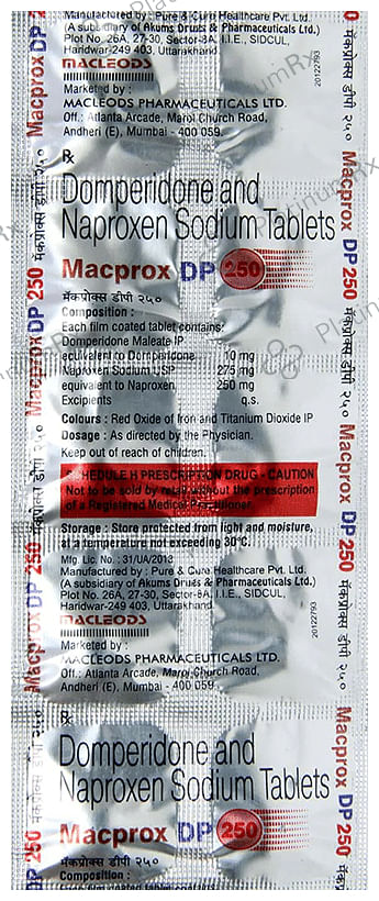 Macprox DP 250/10mg Tablet 10s