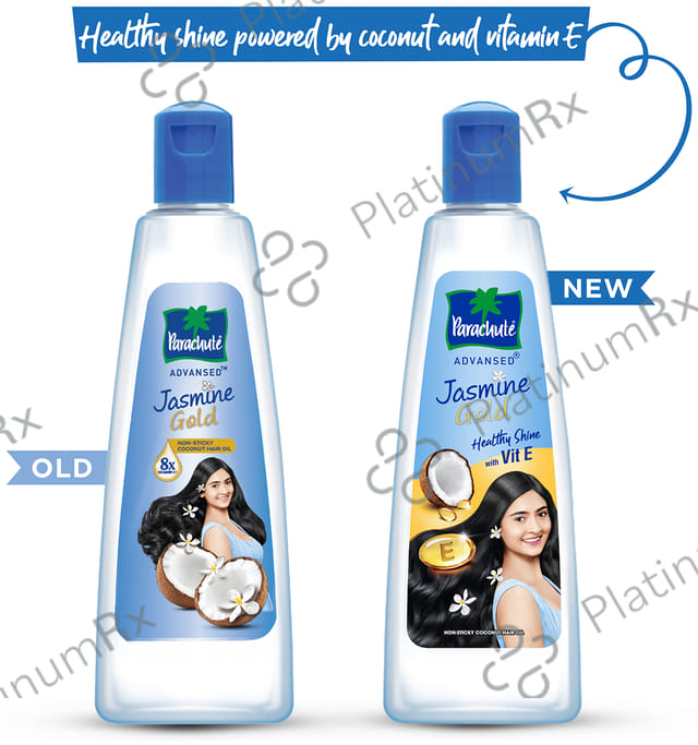 Parachute Advansed Jasmine Gold Hair Oil with 8x Vitamin E - For Strong & Shiny Hair - Non-Sticky 500 ml