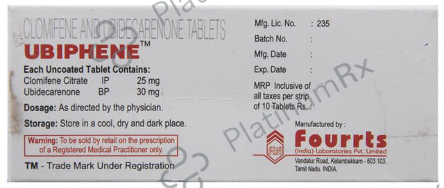 Ubiphene 25/30mg Tablet 10s