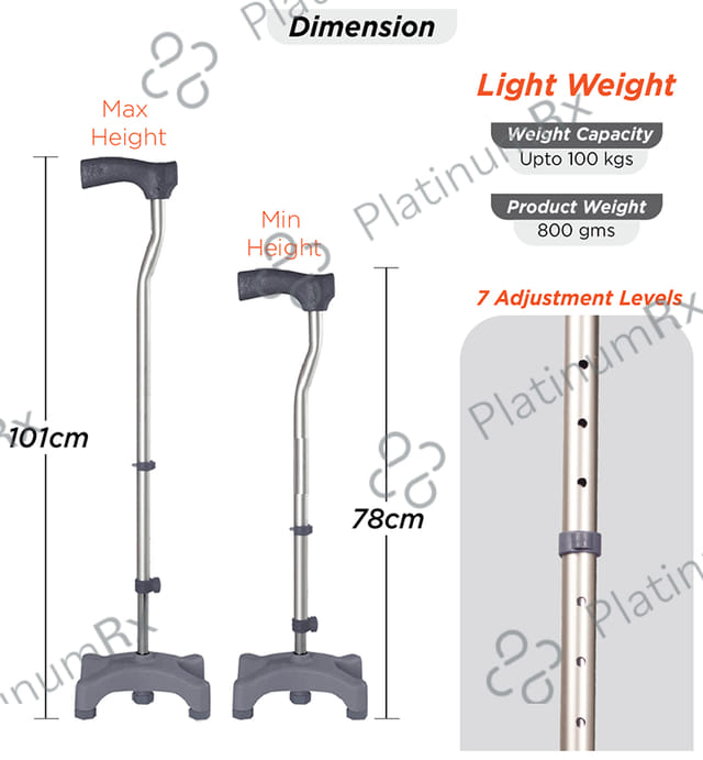 Vissco 909 Avanti L Shape Quadripod Stick Universal