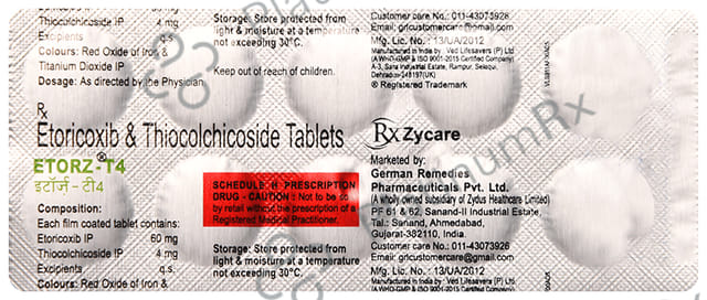 Etorz T 4/60mg Tablet 10s